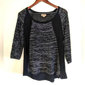 Black and White Knit Sweater